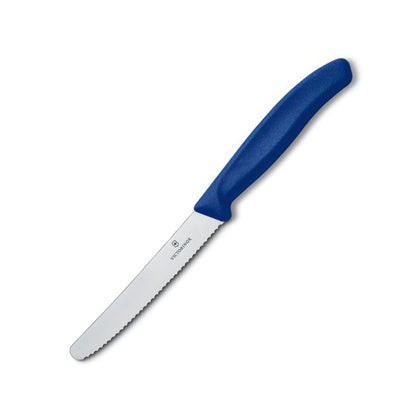 Victorinox Swiss Classic Tomato/Steak Knife Serrated Blue 11cm