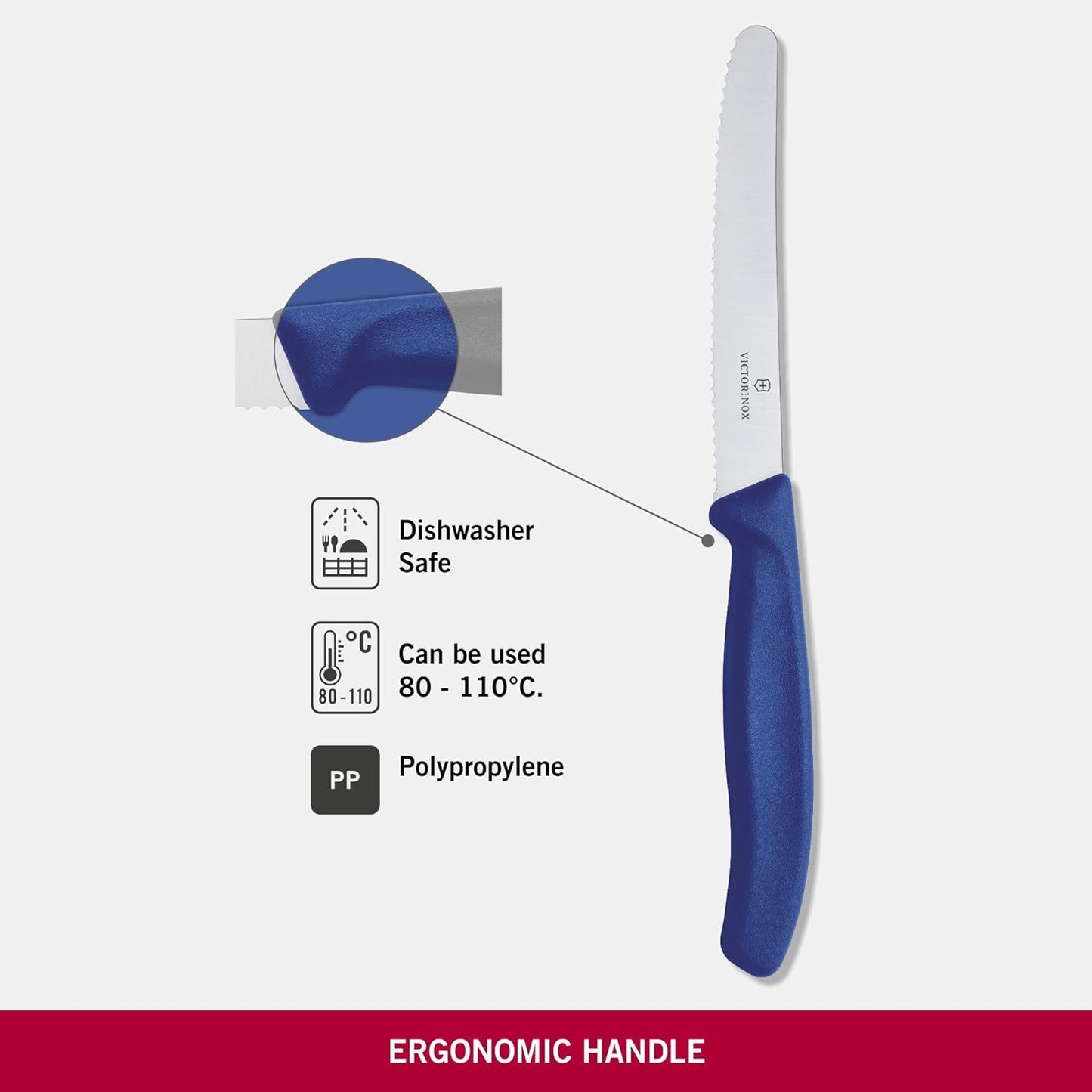 Victorinox Swiss Classic Tomato/Steak Knife Serrated Blue 11cm