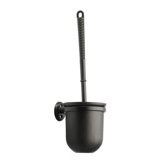 Wall Mounted Toilet Brush Holder Set, Black