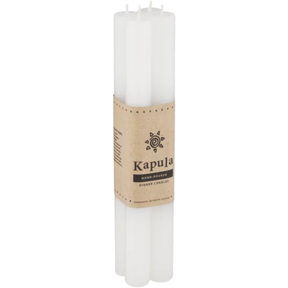 White Dinner Candles 23cm - 4 Pack