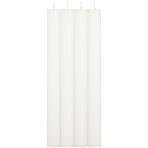 White Dinner Candles 23cm - 4 Pack