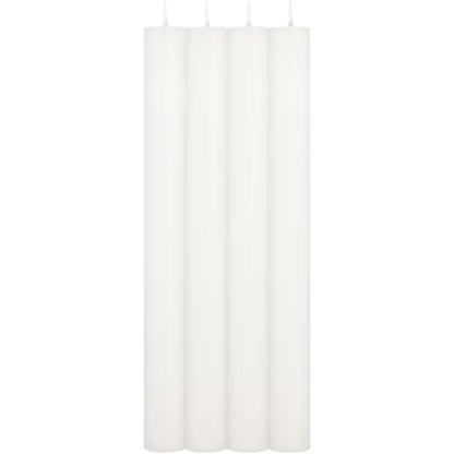 White Dinner Candles 23cm - 4 Pack