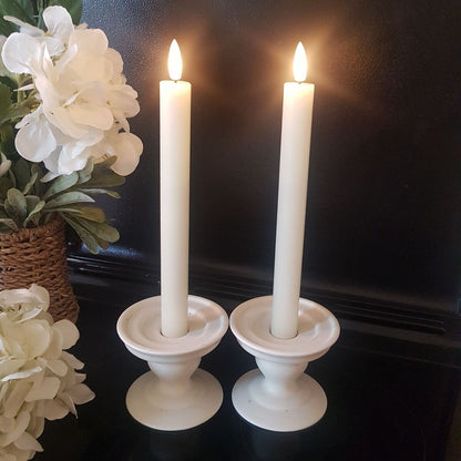 White Dinner Candles 23cm - 4 Pack