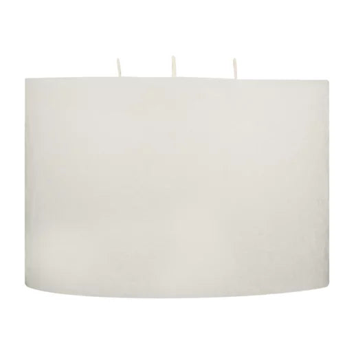 White Frosted 3 Wick Candle 10cm