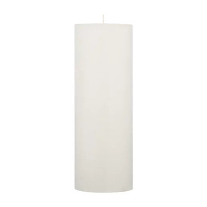 White Frosted Pillar Candle 20cm