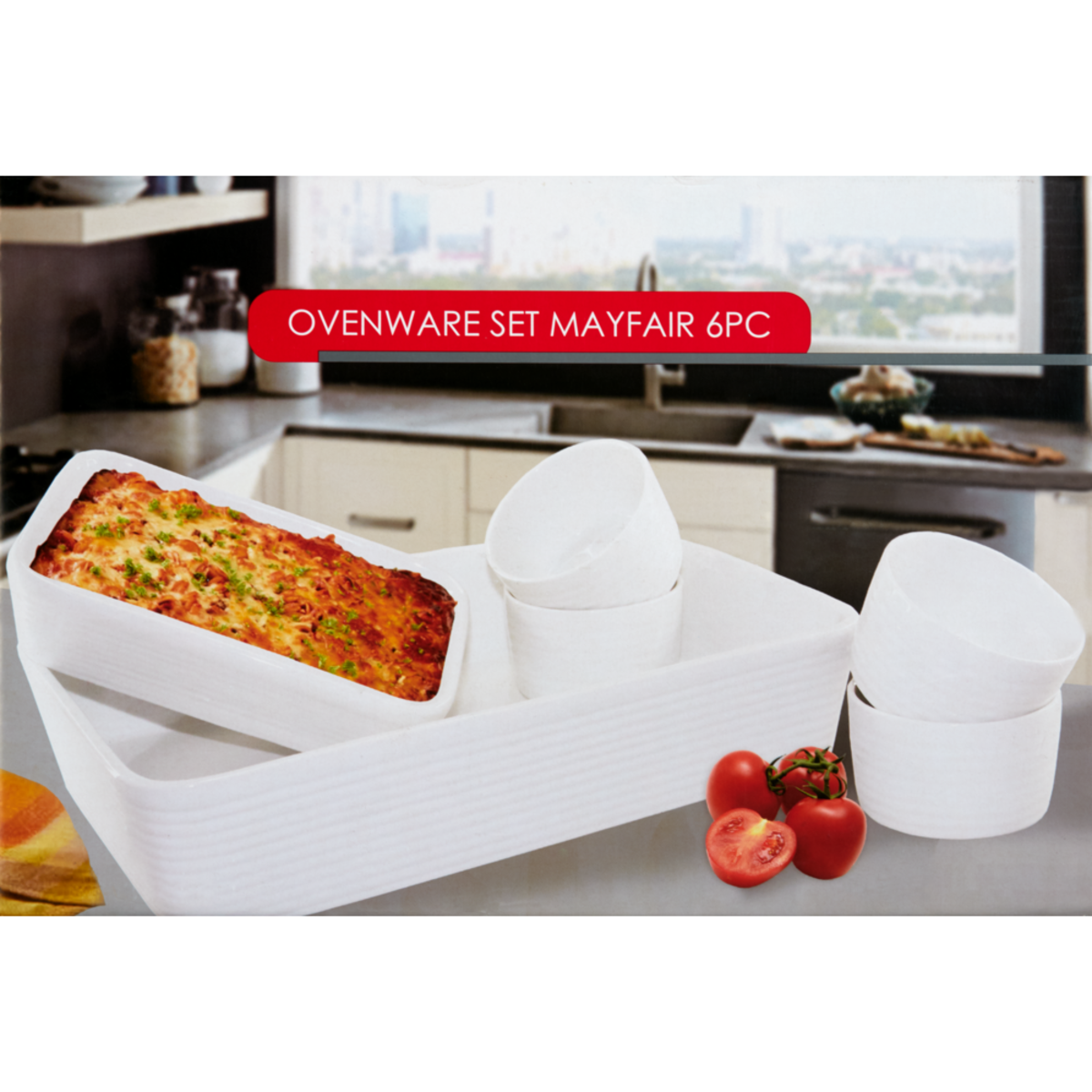 White Mayfair Ovenware Set 6 Piece