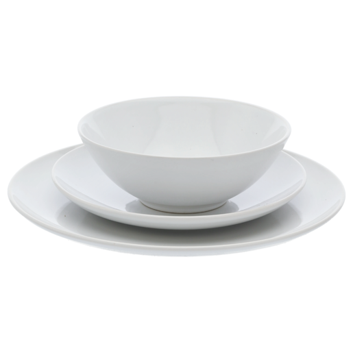 White Panache Dinner Set 12 Piece