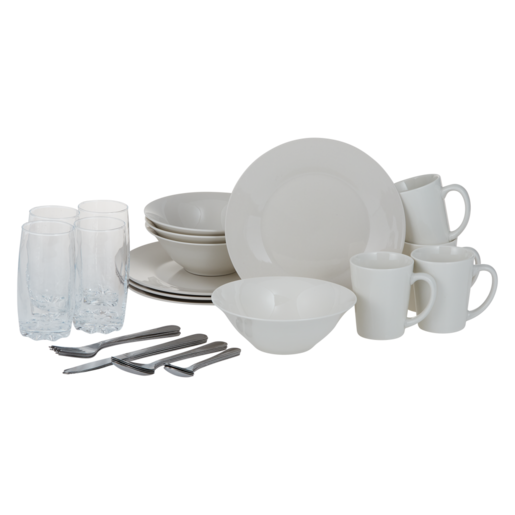 White Starter Kit Dinner Set 32 Piece