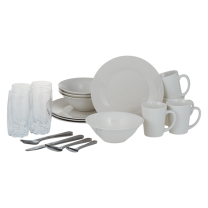 White Starter Kit Dinner Set 32 Piece