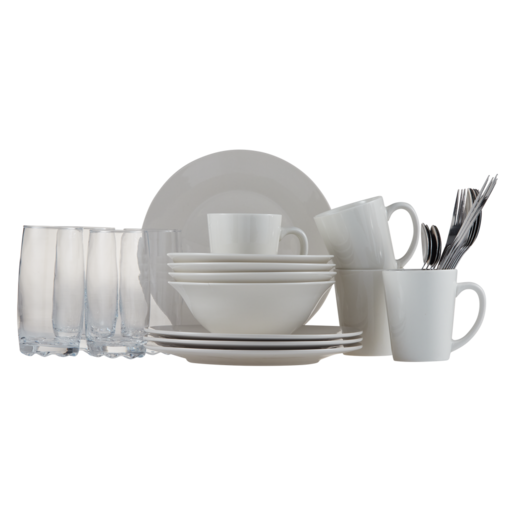 White Starter Kit Dinner Set 32 Piece