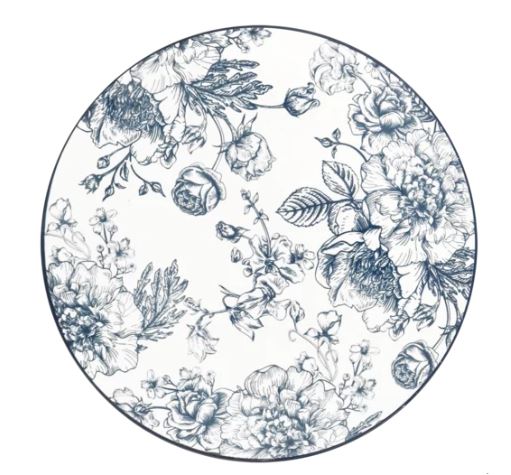 Blue & White Floral Dinner Plate 26.7cm